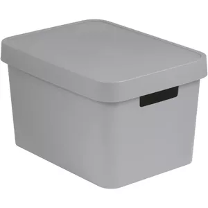 Storage box with lid Curver Infinity Recycled 17 L 36×27×22 cm grey