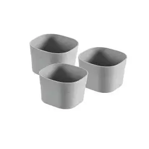 Kastīte-dalītājs komplekts 3gb. Infinity Recycled XS 8x8x5cm pelēka