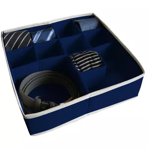 Storage box ORDINETT 1201011 with sections 30.5×30.5×10 cm Blue