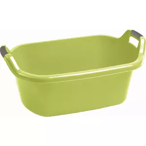Plastic Oval Bowl with Handles Curver 55L Green — 55 liters, oval utility and washing bowl
