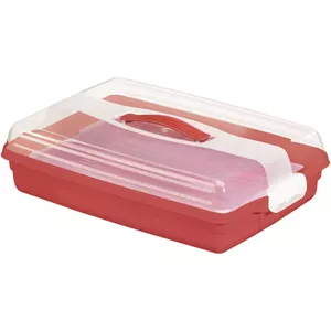 Cake transport box Curver 0800415472 rectangular 45×29.5×11.1 cm red
