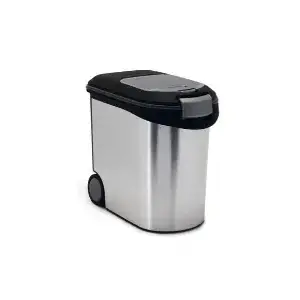 Pet food storage container Curver Metallic 280x430x485mm Plastic Black Grey