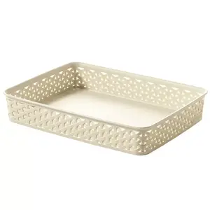 Storage Basket Curver My Style A4 cream — durable plastic, A4 size
