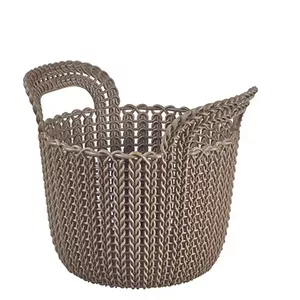Storage basket Curver 3253923971033 Round Knitwear Brown 3L