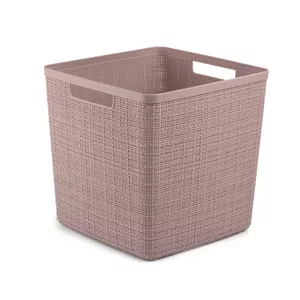 Storage basket Curver 0801906204 jute-look square 17 L 28×28×27 cm pink