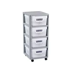 Короб с колесами Curver Infinity 4 отделения 11 л 30×36×69 см Серо‑белый