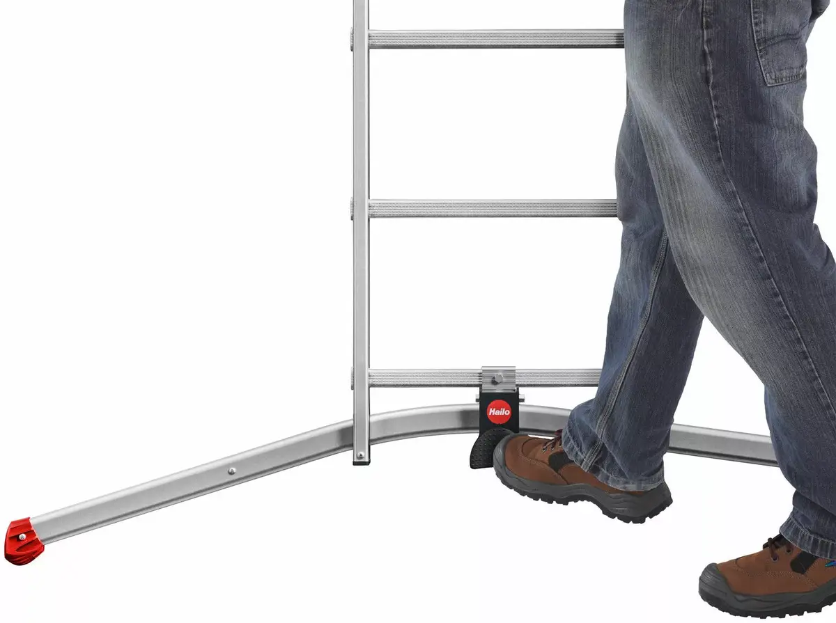 Hailo ProfiLOT S100 alumīnija kombinētās kāpnes 2x6+1x5 Photo 4