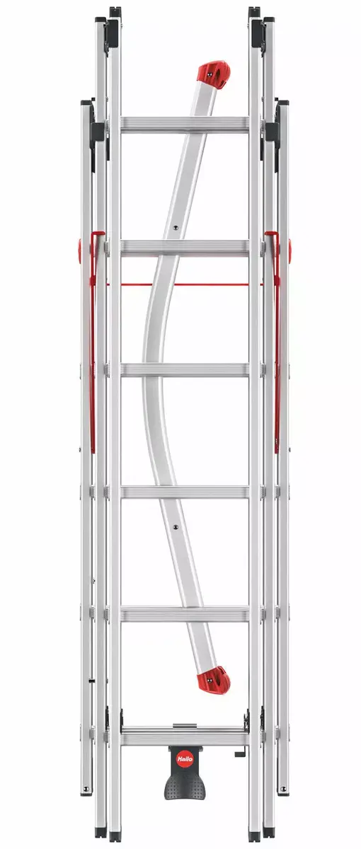 Hailo ProfiLOT S100 alumīnija kombinētās kāpnes 2x6+1x5 Photo 6