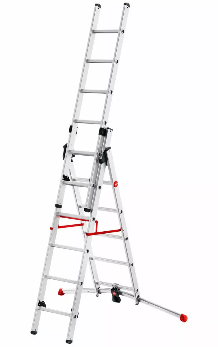 Hailo ProfiLOT S100 alumīnija kombinētās kāpnes 2x6+1x5 Photo 9