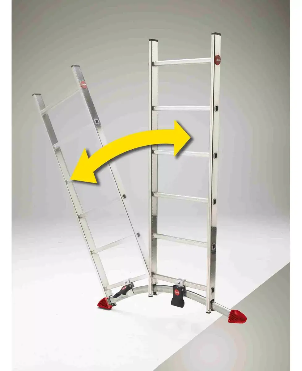 Hailo S100 alumīnija kāpnes 3x12 pakāpieni Photo 8