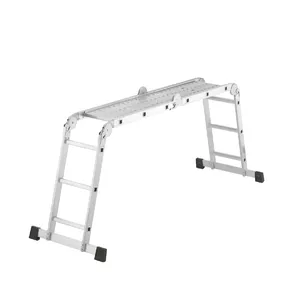 Saliekamā kāpne Hailo M60 Pelēka Augstums 3.32 m Ietilpība 150 kg