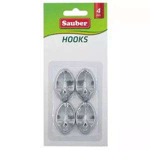 Āķi Sauber 24850203 ovāli sudraboti, komplekts 4 gab., 2.3 x 4 cm