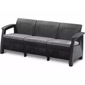 Диван-лав сoфа Keter Corfu Love Seat Max трёхместный, серый