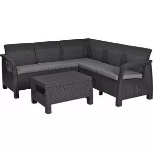 Набор садовой мебели Keter Corfu Relax Set grey — комплект для отдыха с столом и креслами