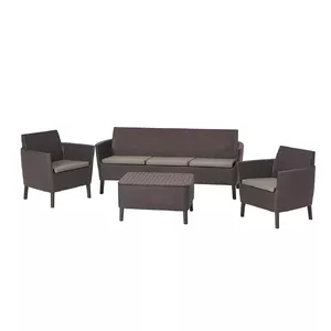 Набор садовой мебели Keter Salemo 3 Seater Set коричневый – комплект на 3 места