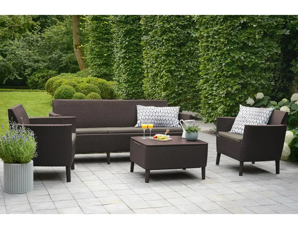 Садовая мебель Keter Salemo 3 Seater Set Photo 2