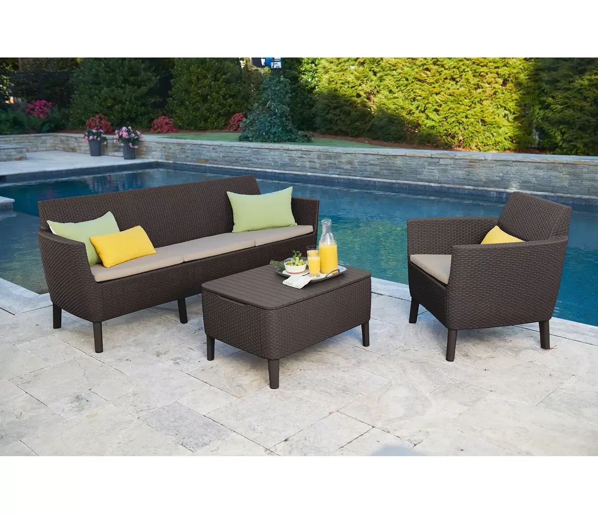 Садовая мебель Keter Salemo 3 Seater Set Photo 3