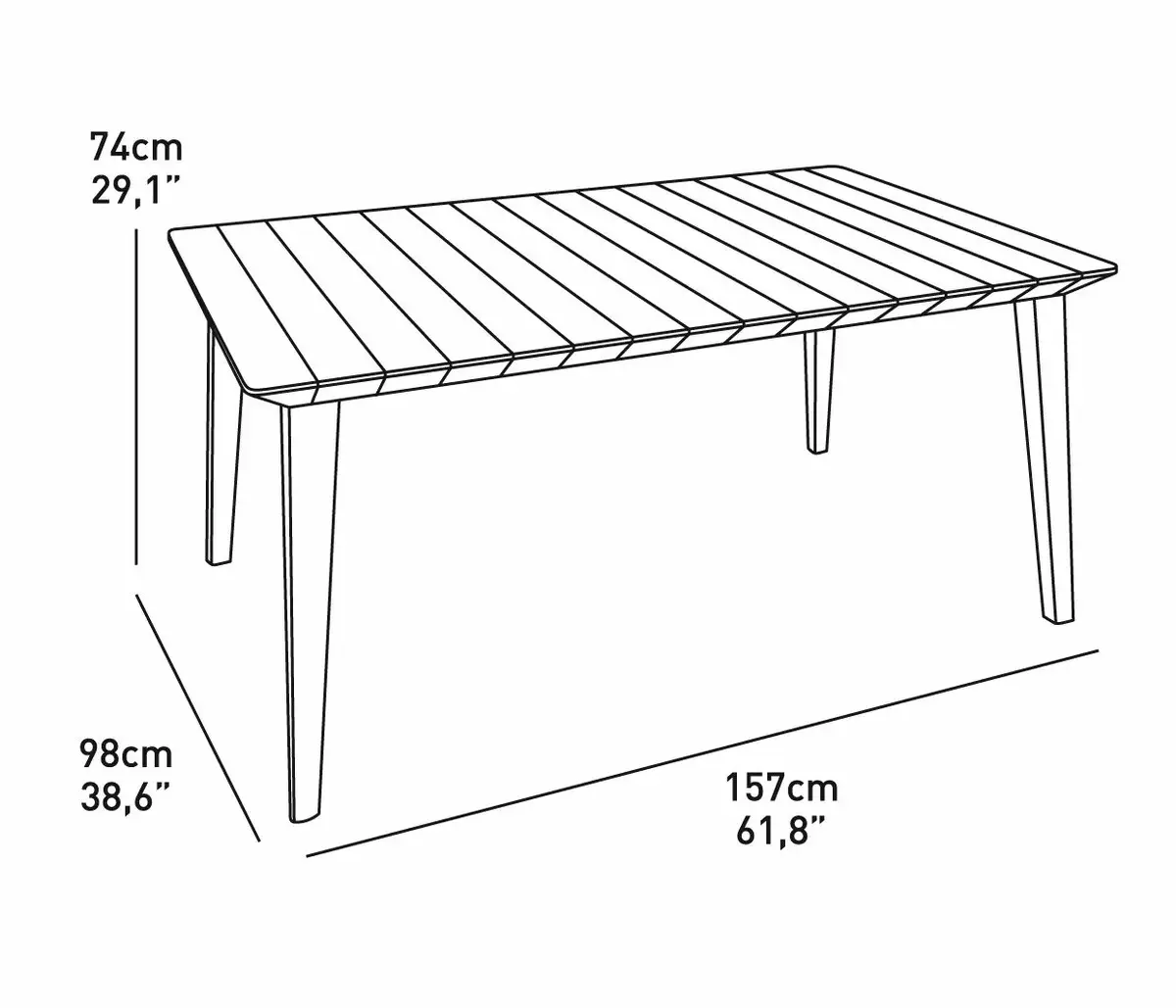 Keter Lima Garden Table 160 cm Photo 4
