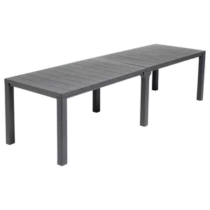 Садовый стол Keter Julie Double Table серый — трансформируемый уличный стол, 2 конфигурации