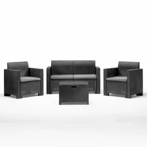 Garden furniture set BICA Nebraska 2 — outdoor seating set, grey
