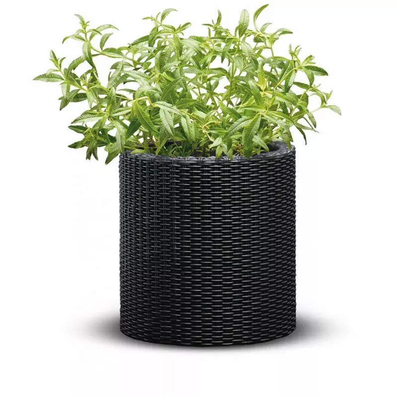 Keter Small Cylinder Planter Grey — flower pot Photo 2