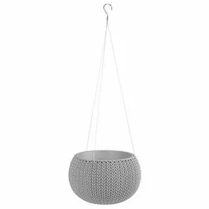 Flowerpot Cozy S With Hanging Set light grey