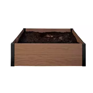 Planter Keter Maple Square 106×106×32 cm brown — outdoor resin raised planter