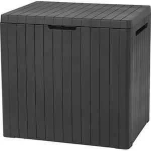 Storage box Keter City 113L — outdoor resin garden container, 113 L, graphite