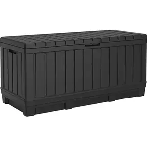 Storage box Keter Kentwood rectangular resin, graphite, 350 L, 1280×536 mm