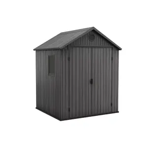 Garden shed Keter Darwin 6x6 grey — outdoor storage shed, 6x6 ft footprint