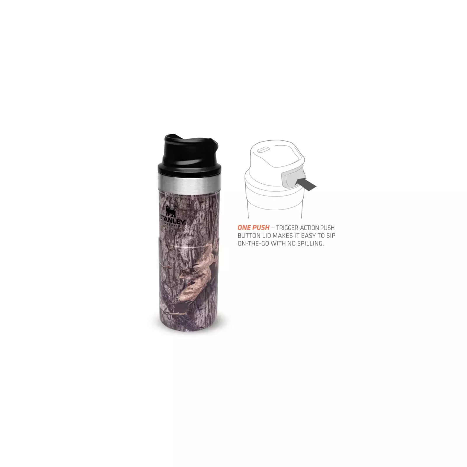 Classic Trigger Action Travel Mug, 0.47L, Mossy Oak