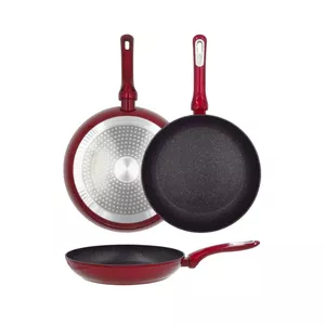 Frying pan Newill Cosmo 24 cm induction, red, with guard