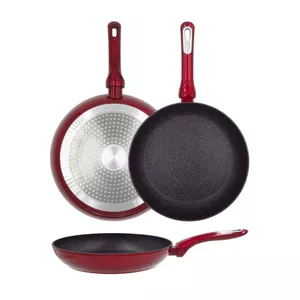 Frying pan Newill Cosmo 26 cm induction, red with splash guard