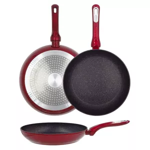 Frying pan Newill Cosmo 28 cm induction, red, with splash guard