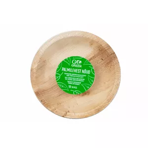 Disposable palm leaf plates GoGreen 15 cm, pack of 10