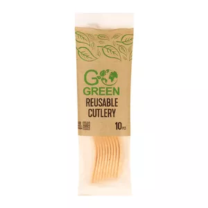 Reusable spoons GoGreen 1901107 set of 10, lightweight 0.07 kg total