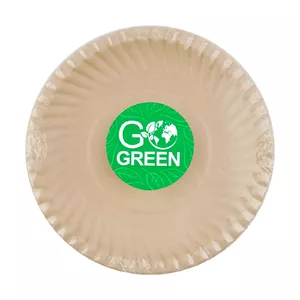 Disposable compostable plates GoGreen 1901127 Ø23 cm 10 pcs