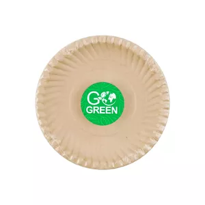Disposable compostable plates GoGreen 15 cm, pack of 10, biodegradable tableware