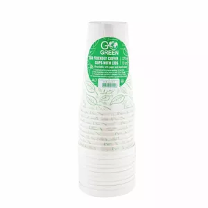 Disposable eco-friendly coffee cups GoGreen 320 ml 10 pcs (model 1901200)