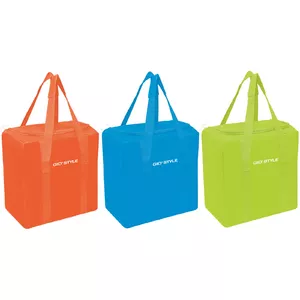 Thermal bag gio'style Fiesta Vertical — insulated lunch cooler bag, assorted orange/light blue/green