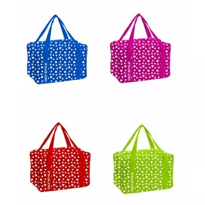 Insulated thermal bag gio'style Stars 24 — portable cooler bag, assorted red/green/blue/pink