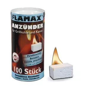 Parafīna aizdedzes kubiņi Flamax 1318116 100 g – aizdedzināšanas līdzeklis griliem un krāsnīm