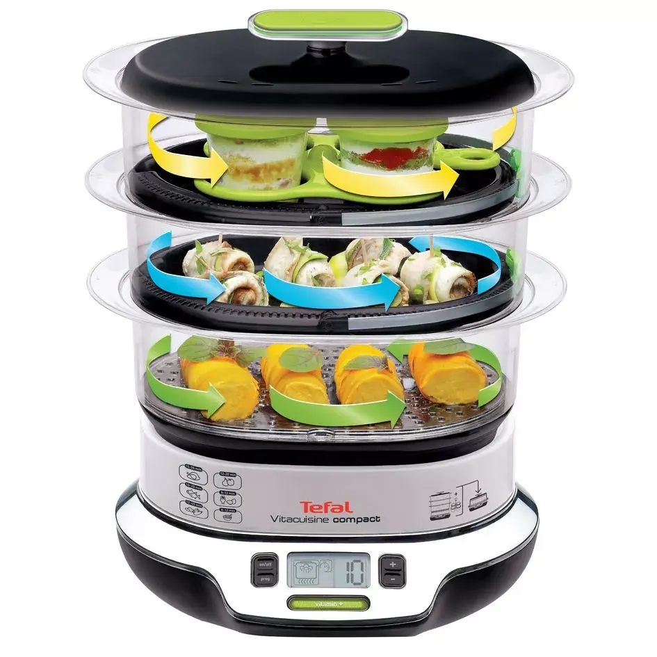 Tefal VS4003 пароварка — 3 ёмкости, 1800 Вт Photo 2