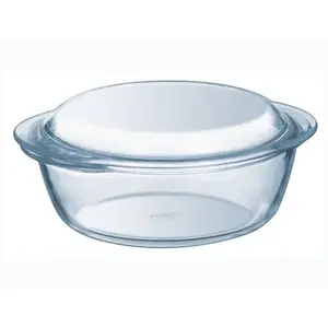 Стеклянный контейнер PYREX 33208A 3 л Ø22 см, жаропрочная посуда для хранения и выпечки