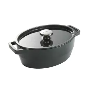 Cast iron pot PYREX 33SC4AC33 oval 5.8 L, 33×25 cm, gray