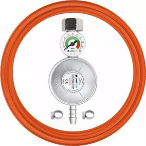 Hose kit with pressure regulator and gauge for propane‑butane 2.0 m Cellfast 52-506