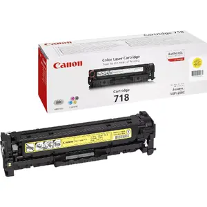 Картридж с тонером Canon CRG-718 Y — оригинальный жёлтый, ресурс 2900 страниц, 1 шт.