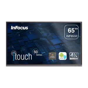 InFocus INF6550 interaktīvā baltā tāfele 165,1 cm (65") 3840 x 2160 pikseļi Skārienjūtīgais ekrāns Melns HDMI