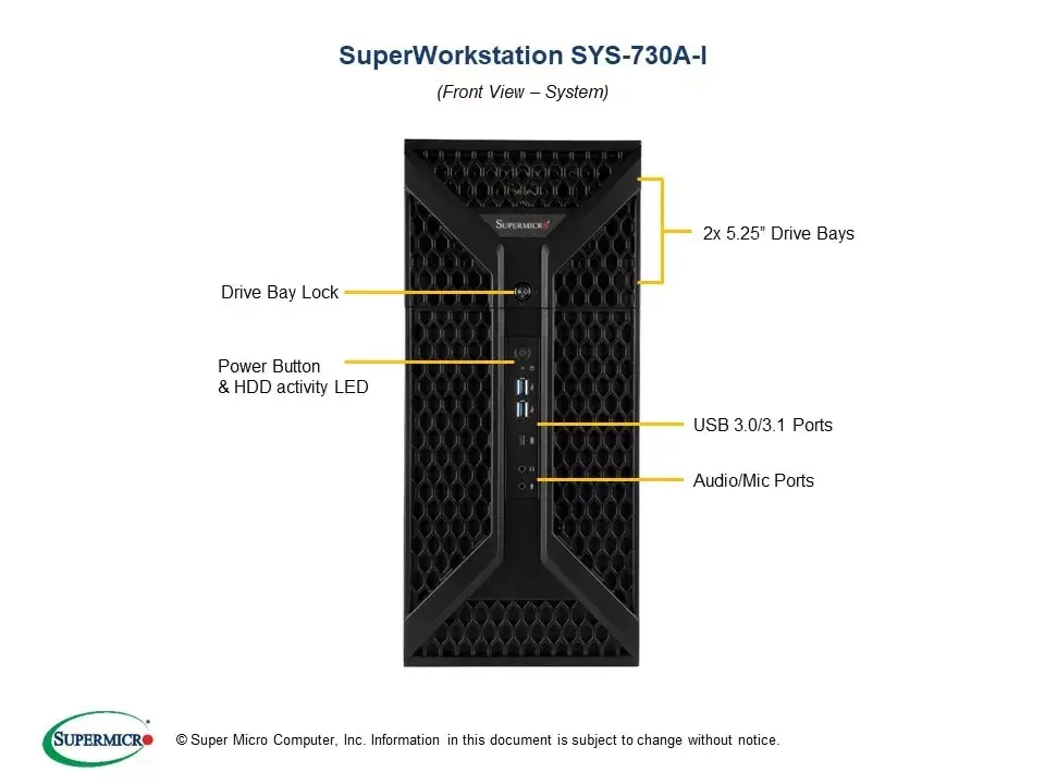 Рабочая станция Supermicro SYS-730A-I Photo 3