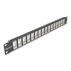 DeLOCK 19" Keystone Patch Panel 16 port 1U black